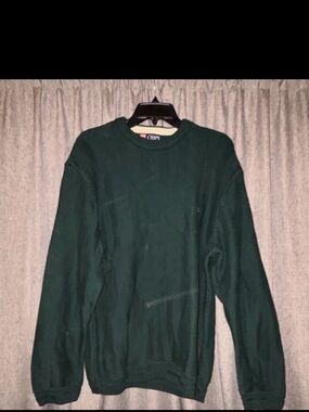 Chaps Men's Forest Green Crewneck Sweater
